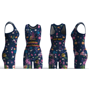 Warrior Wrestling PA-Wildflowers Girls 2026 Psychadelic Duals Women's Racerback Singlet