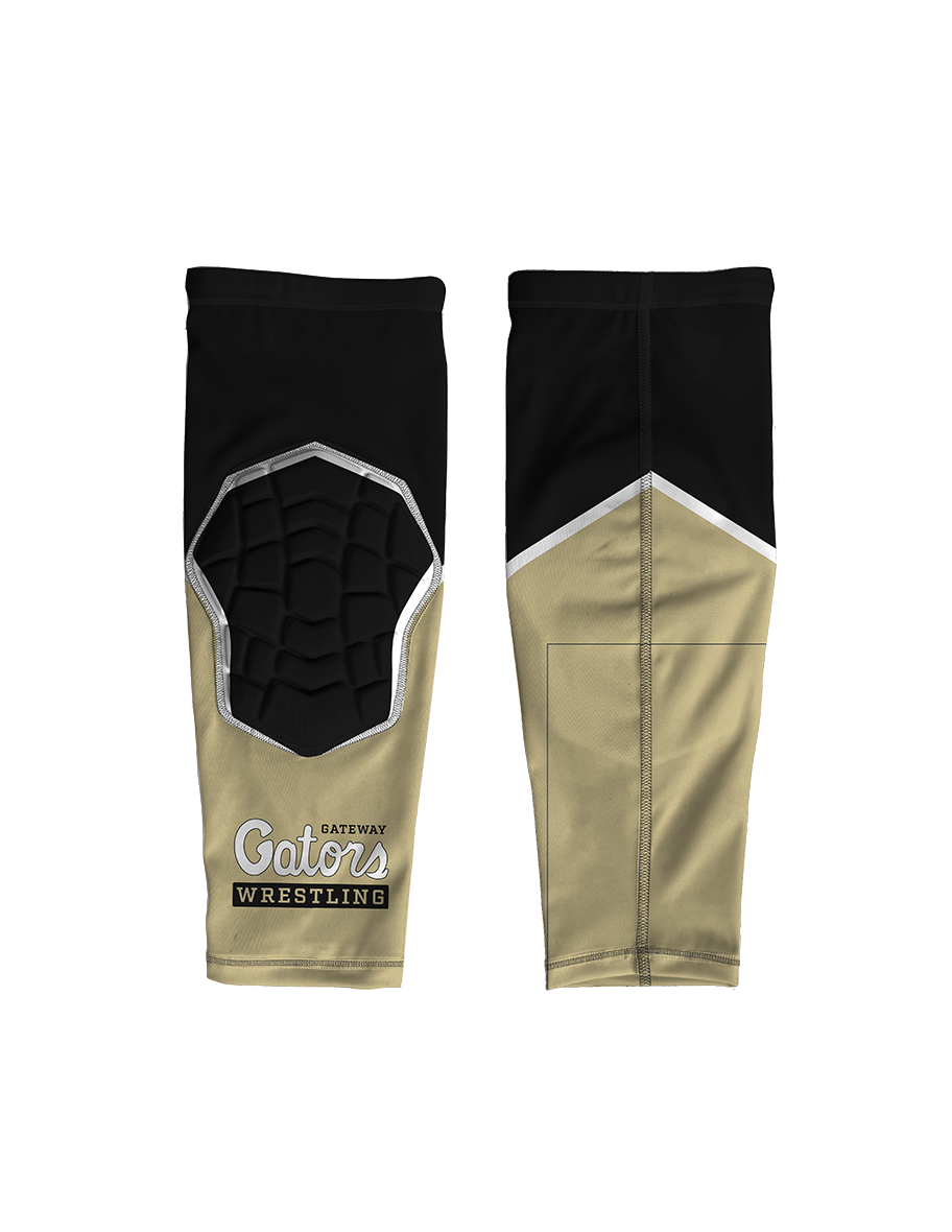 Gateway Jr Wrestling Vegas Gold And Black Gators Padded Knee Sleeve