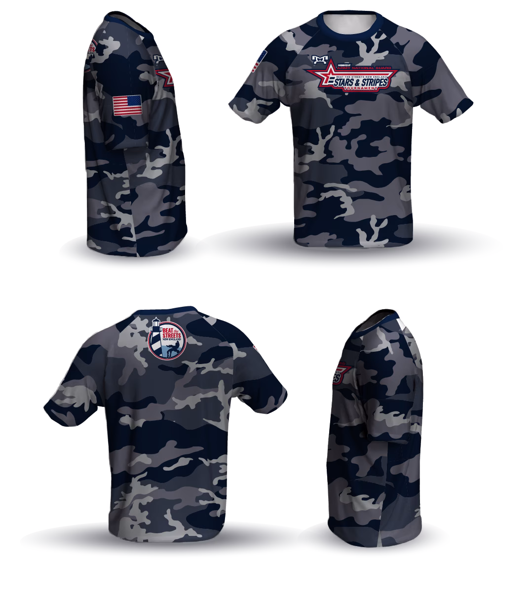 BTS Stars & Stripes Tournament Navy Loose Short Sleeve Dri-Fit
