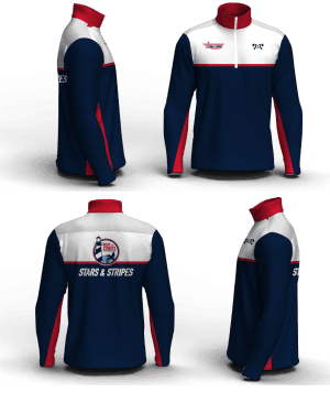 BTS Stars & Stripes Tournament Men's Mid-Weight Custom Quarter Zip