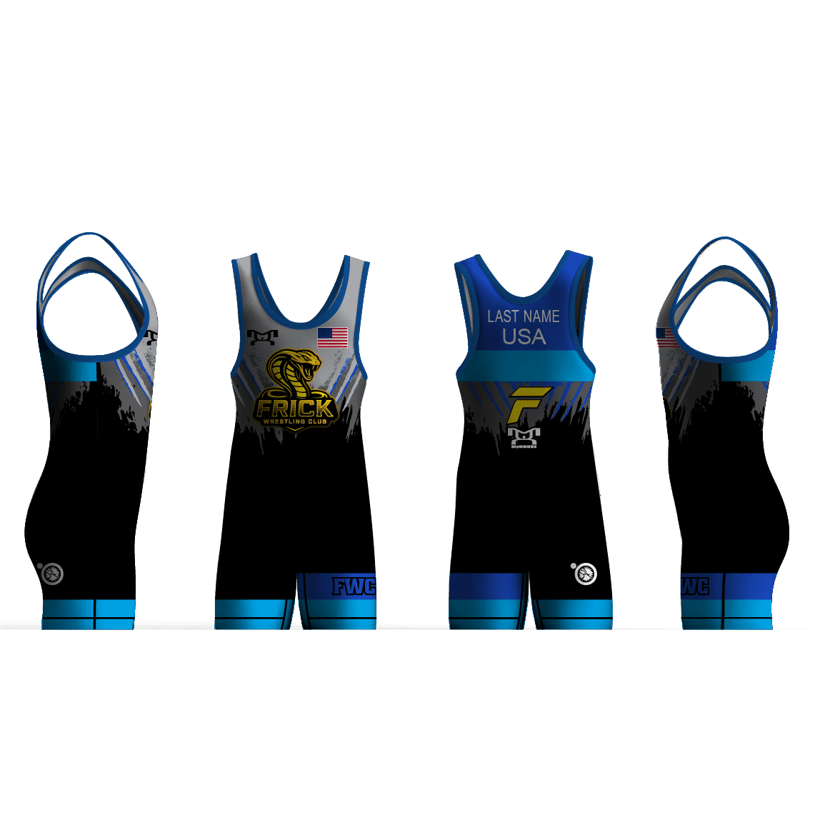 Frick Bros Blue Freestyle Men's Singlet