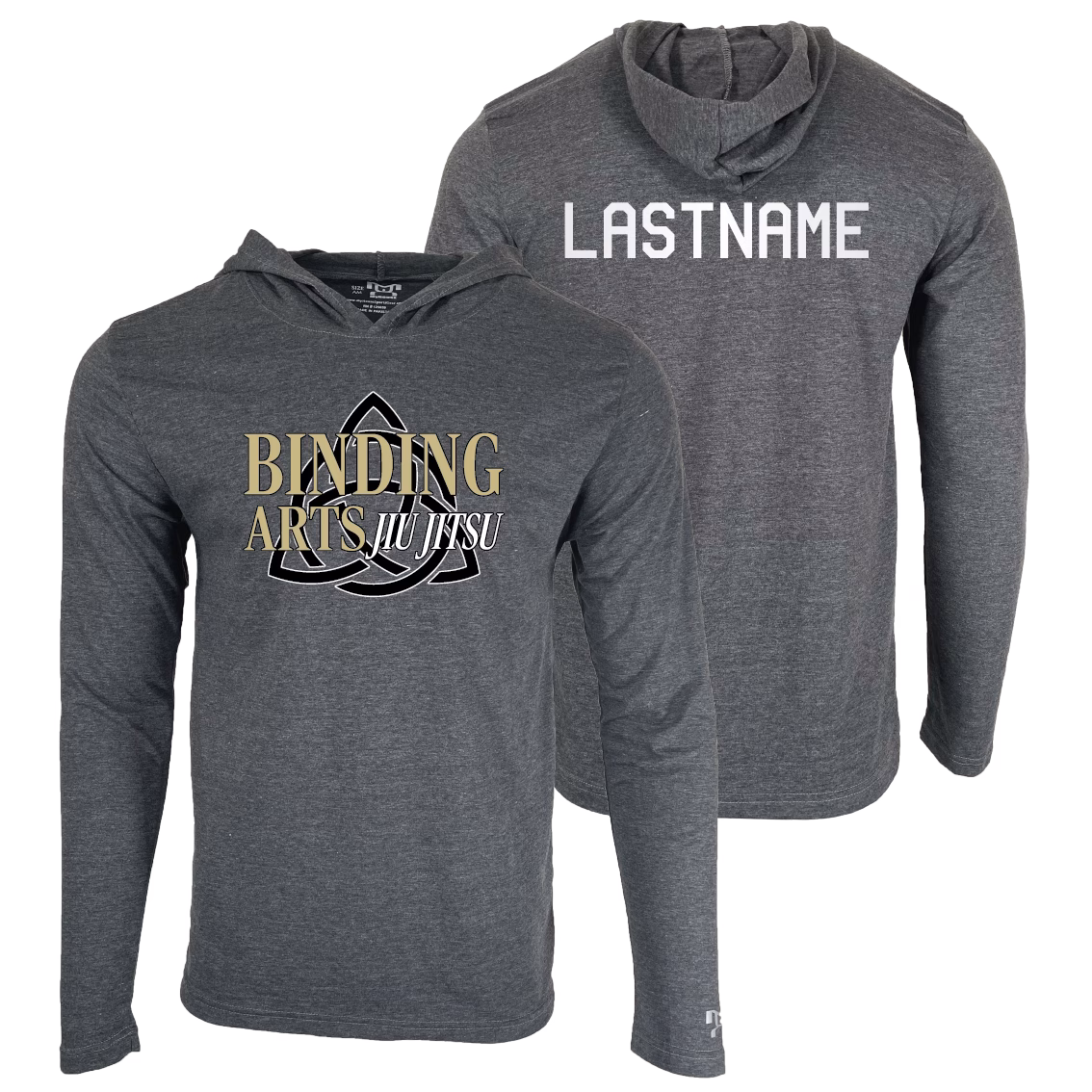 Binding Arts Jiu Jitsu Custom Heat Press Long Sleeve Hoodie T-Shirt