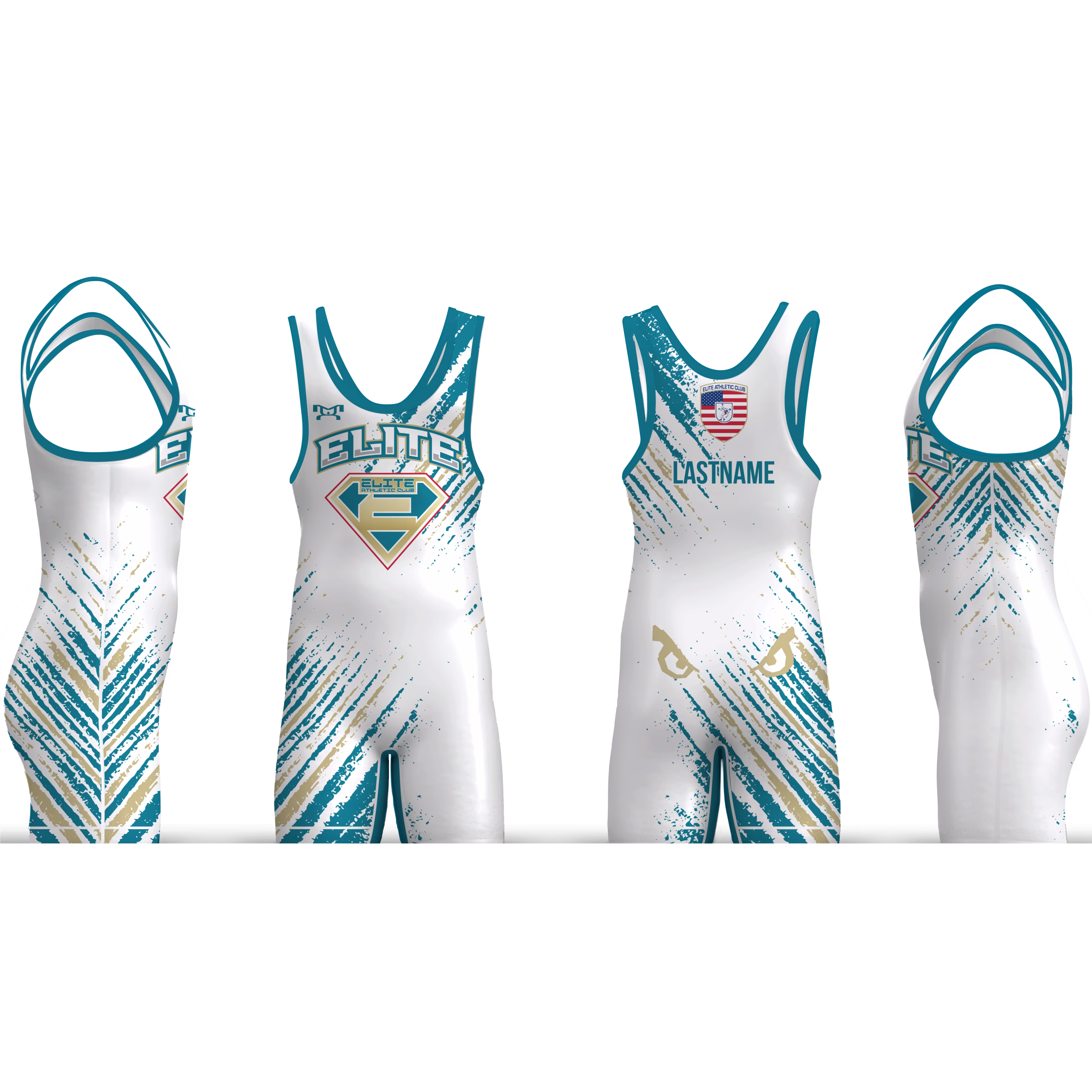Elite Athletic Club. Teal 2026 Men's Singlet