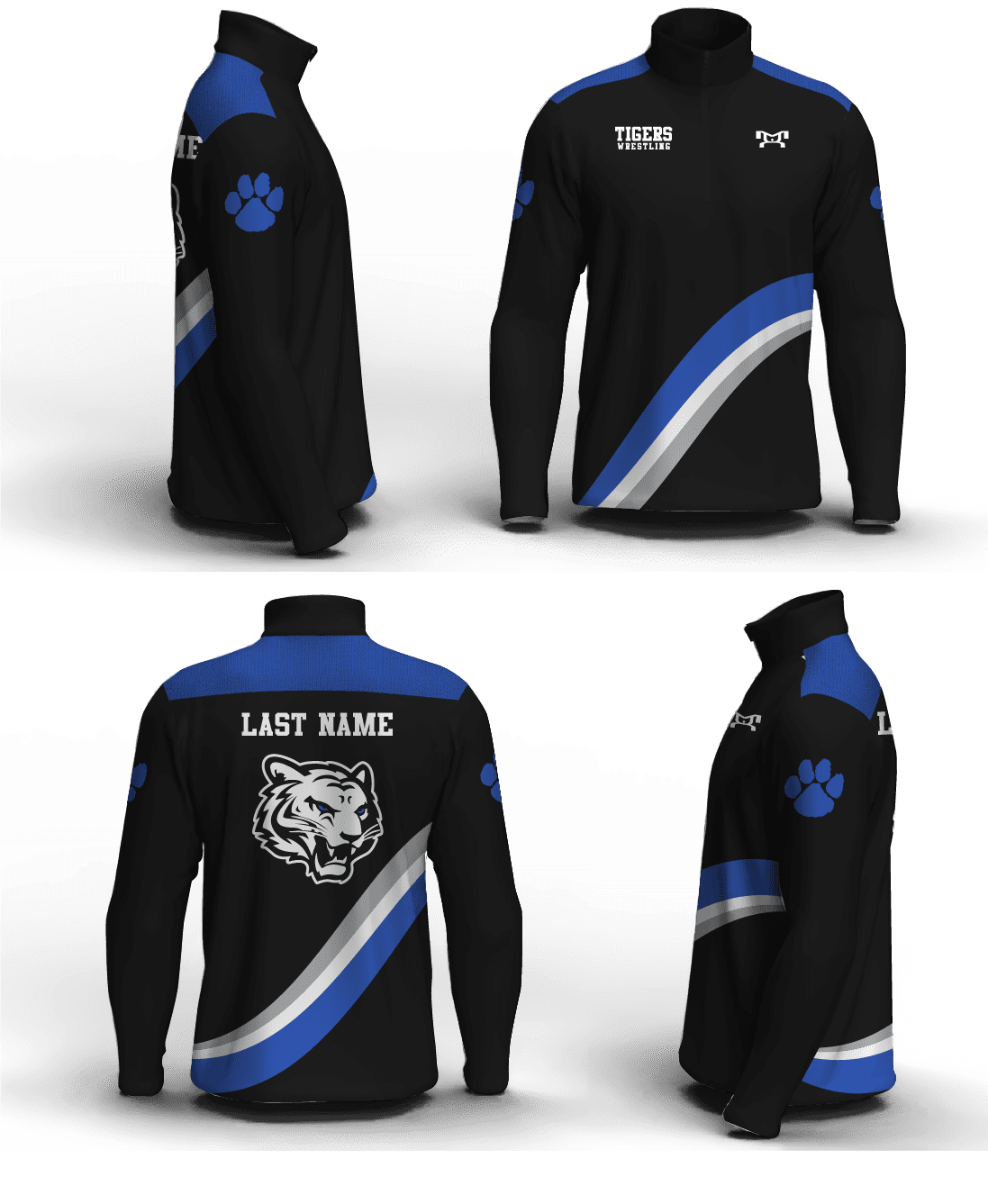 Princeton High school WV Men's Mid-Weight Custom Quarter Zip