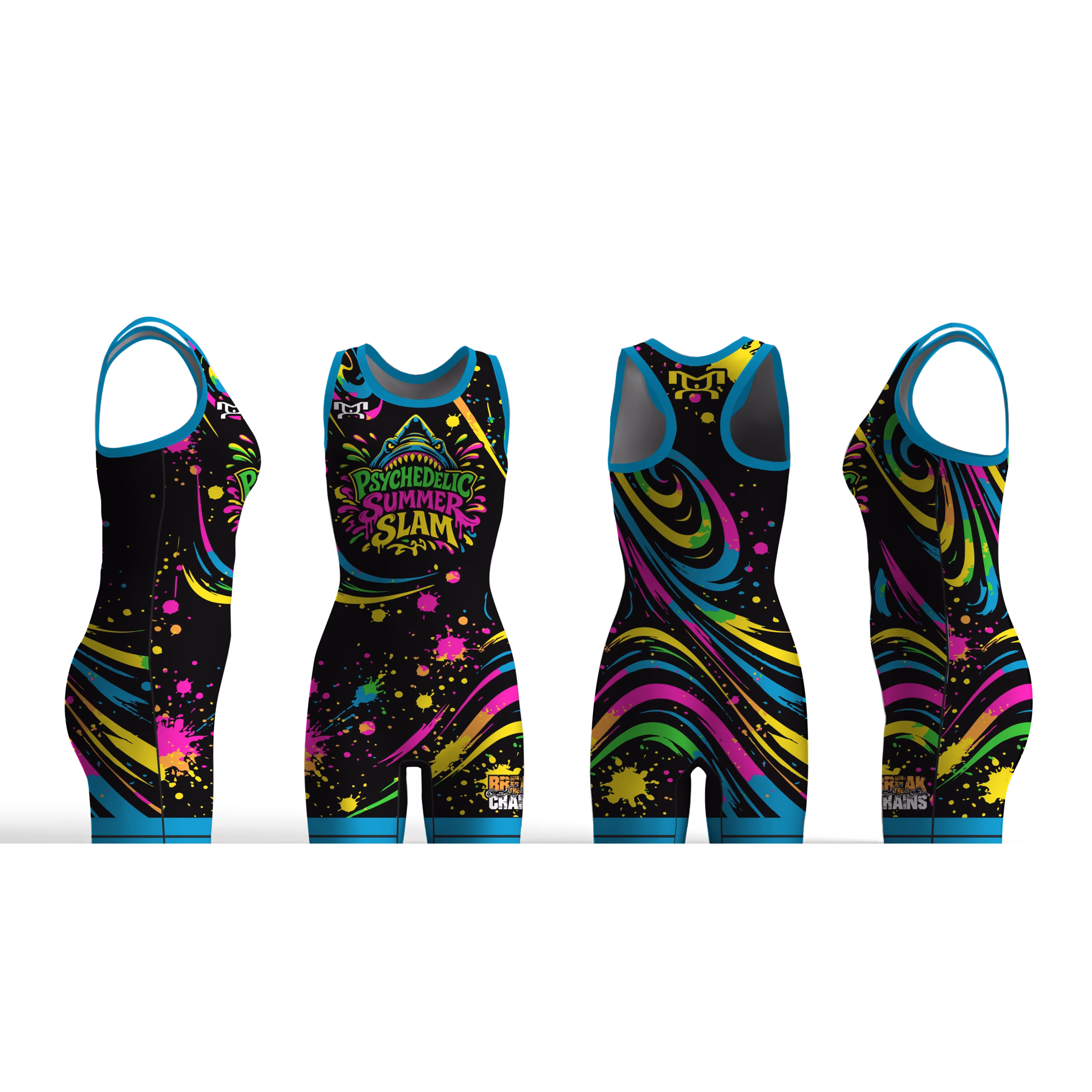 2026 Psychedelic Summer Slam Blue Women's Racerback Singlet