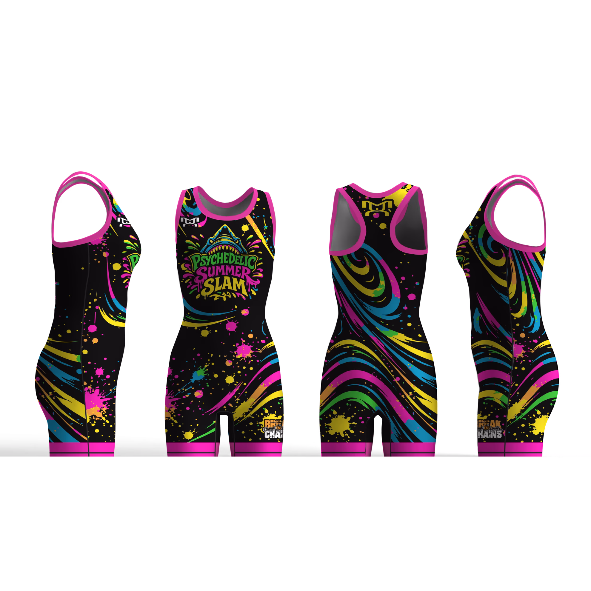 2026 Psychedelic Summer Slam Pink Women's Racerback Singlet