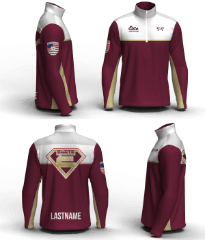 Elite Athletic Club Maroon 2026 Men's Mid-Weight Custom Quarter Zip