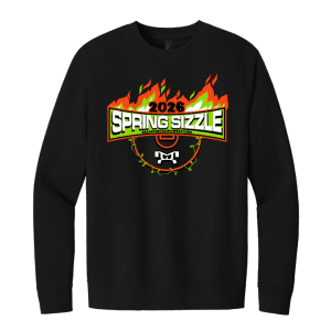 Spring Sizzle 2026 Heat Press Black Crewneck