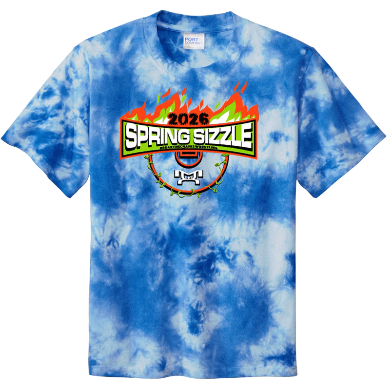 Spring Sizzle 2026 Heat Press Short Sleeve T-Shirt / Blue Tie-Dye