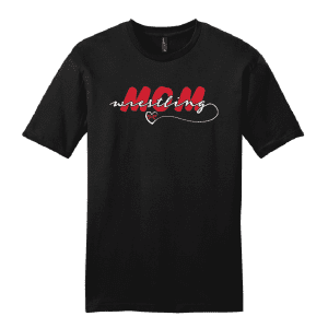 Wrestling Mom Heart Heat Press Decal T-Shirt
