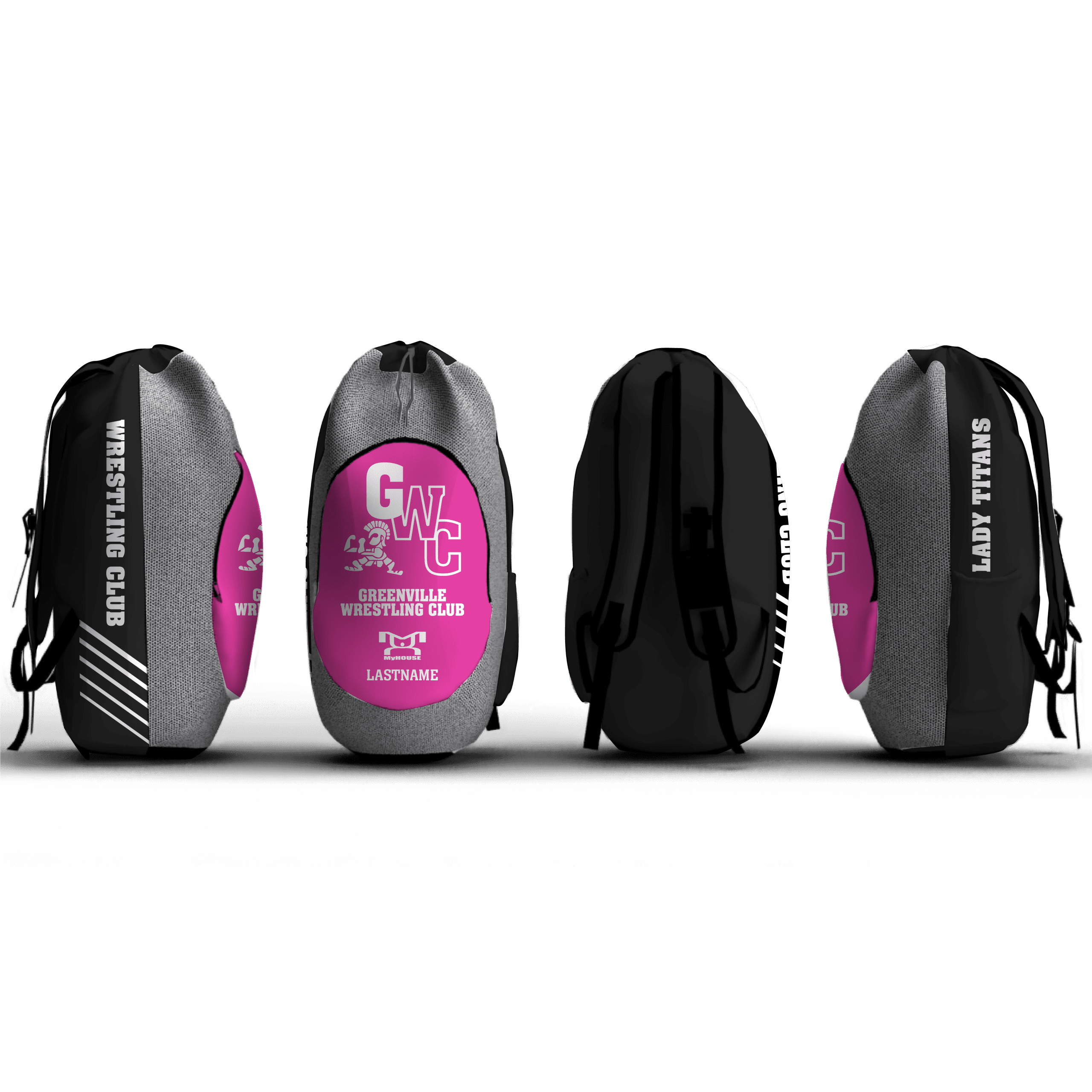 Greenville Wrestling Club Sublimated Custom Gear Bag