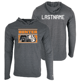 Hunter Wrestling Club Custom Heat Press Long Sleeve Hoodie T-Shirt