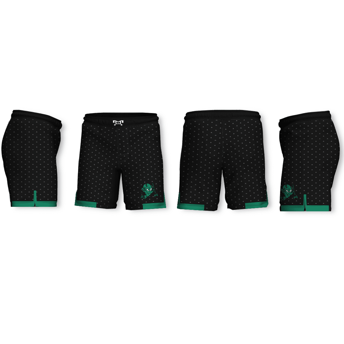 Cary High school BLack & white dots Pattern Men's 9" Fight Short