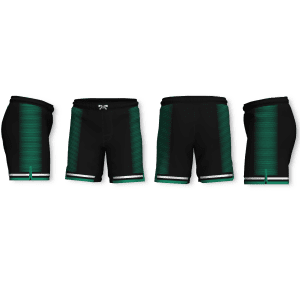 Cary High school Black & Green with side Pattern Men's 9" Fight Short