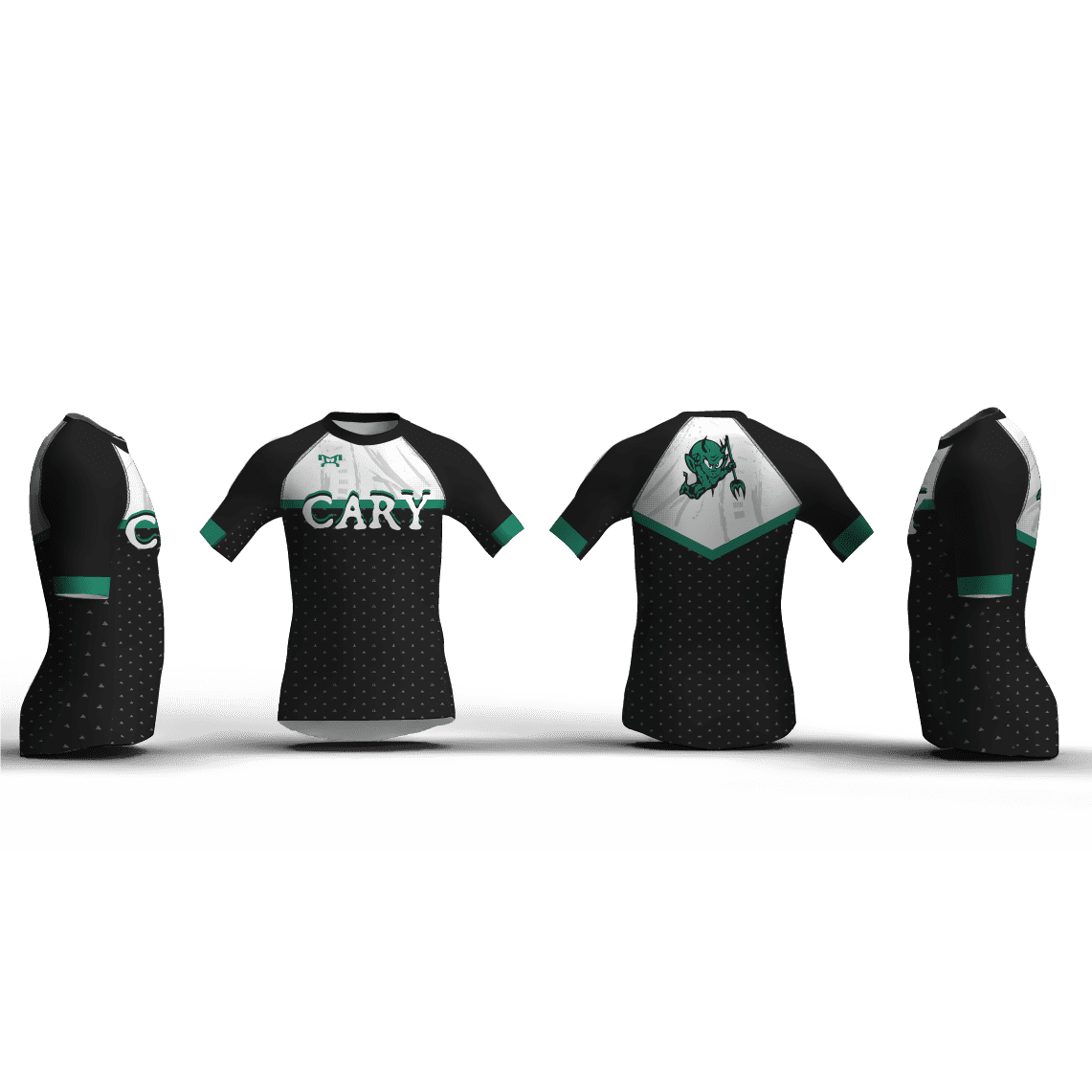 Cary High school Black & White Men's Compression Short Sleeve Shirt