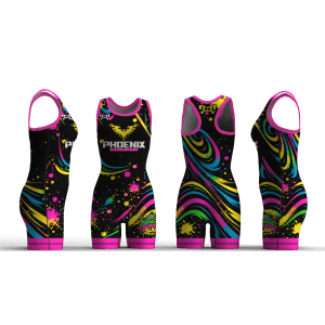 Phoenix Wrestling Club Psychedelic Slam Singlets Women's Racerback Singlet