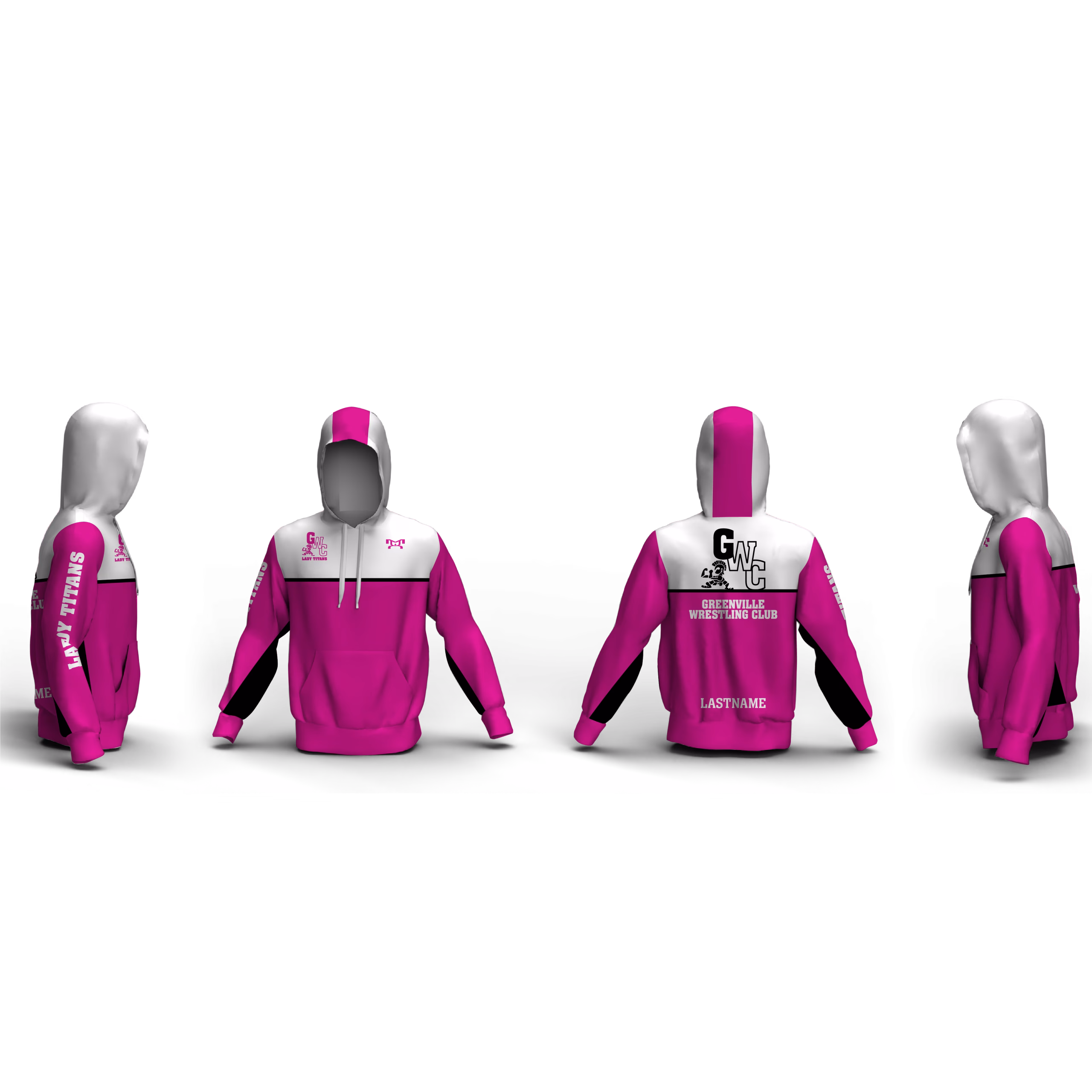 Greenville Wrestling Club Custom Unisex Sublimated Hoodie