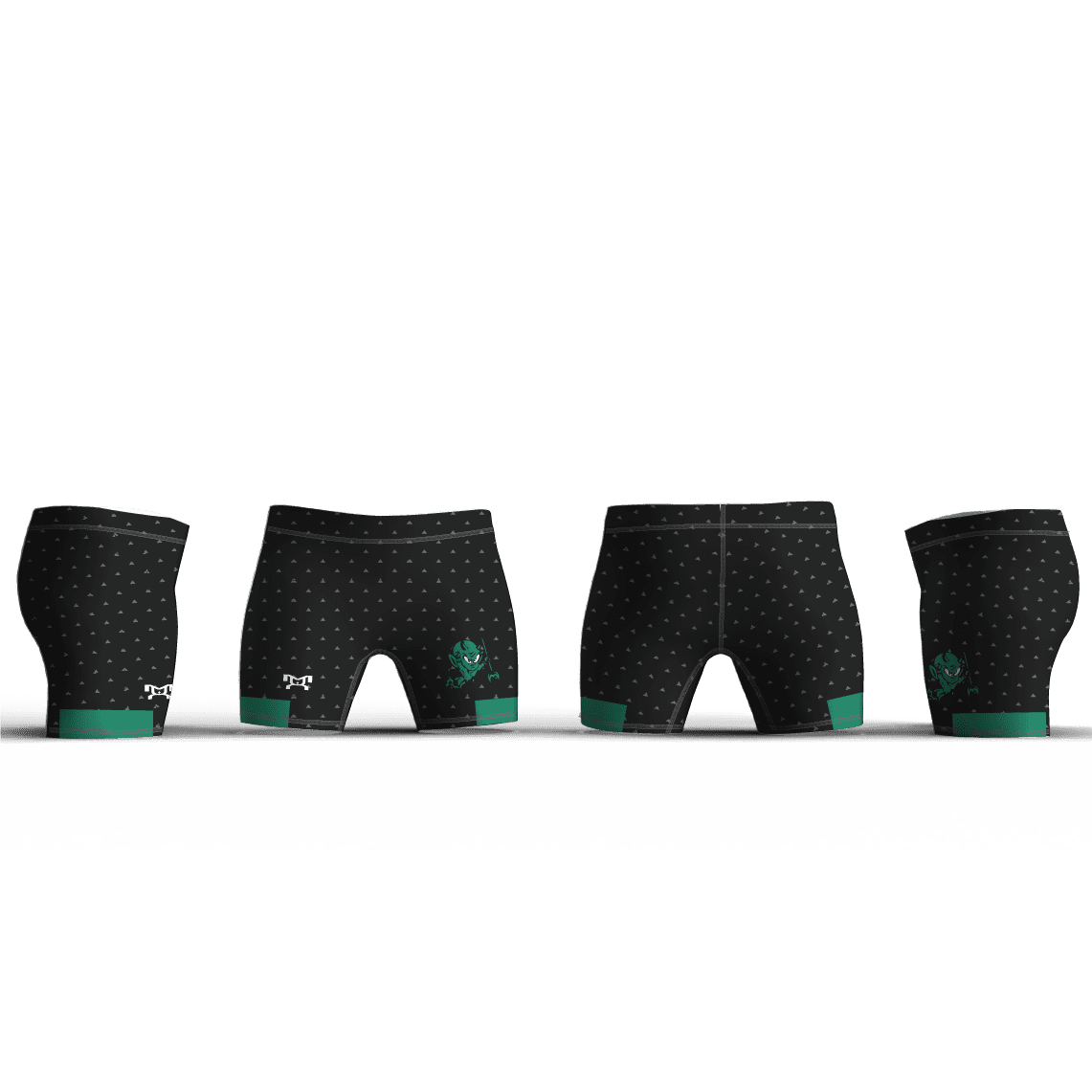 Cary High school Black & white with pattern Women's Compression Shorts