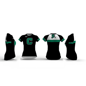 Cary High school Black and Green with C logo Women's Compression Short Sleeve Shirt