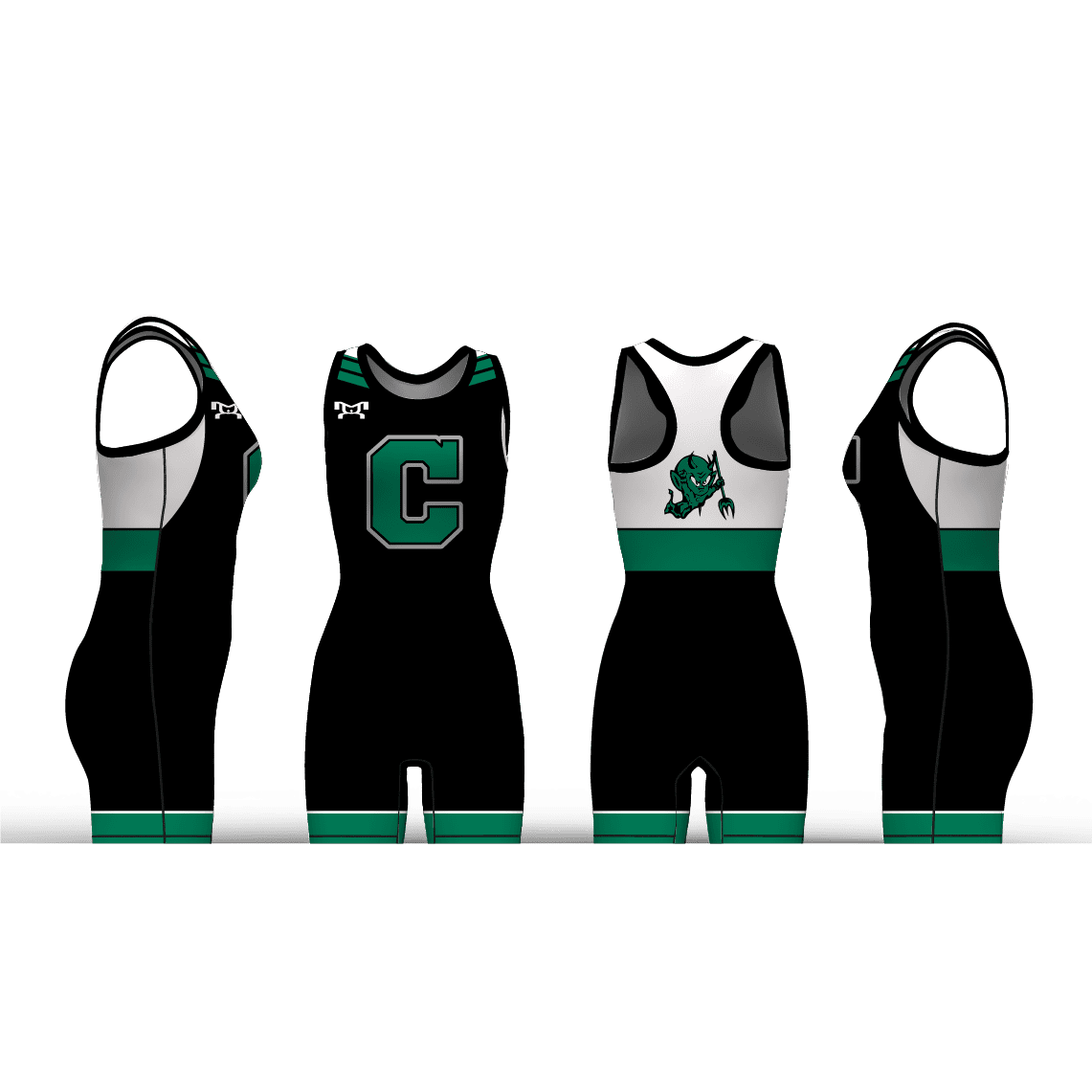 Cary High school Black with C logo Women's Racerback Singlet