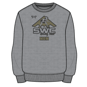 Stealth Wrestling Club VEGAS Custom Sublimated Decal Grey Crewneck