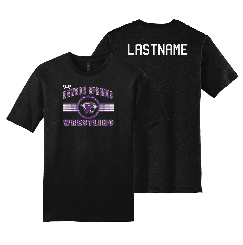 Dawson Springs High School Black Custom Heat Press Short Sleeve T-Shirt