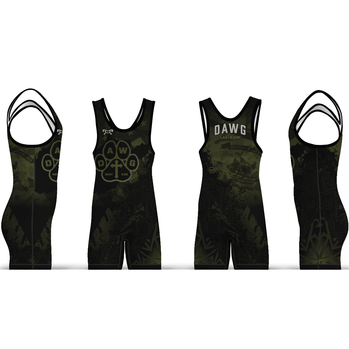 Dawg pound Wrestling Club Men's Singlet
