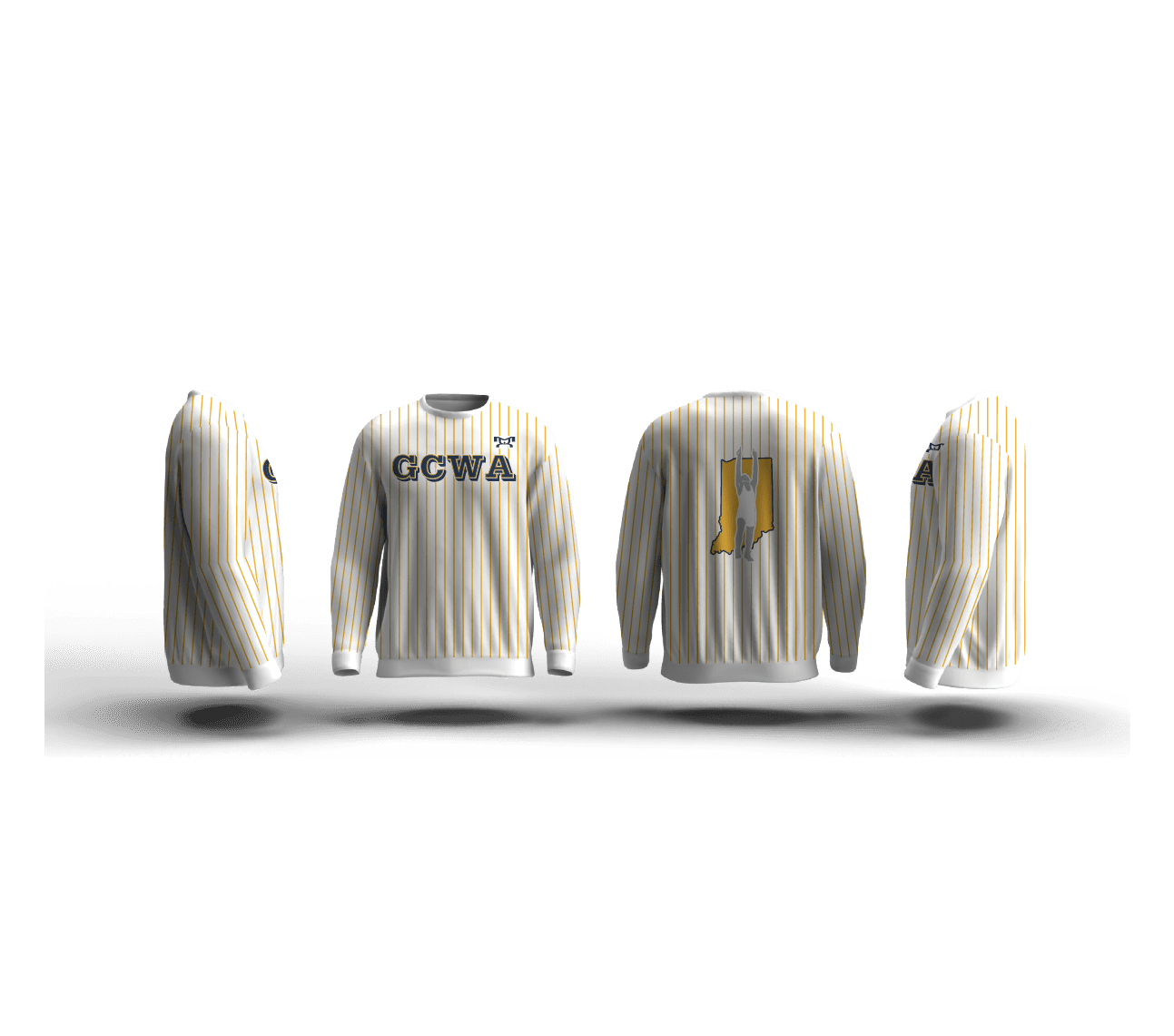 Gem City White Elite Sublimated Crewneck