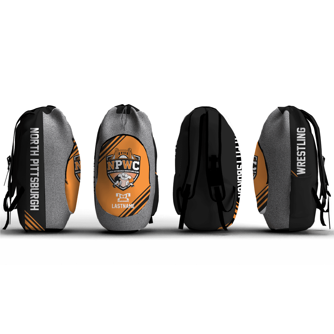 North Pittsburgh Wrestling Club Sublimated Custom Gear Bag