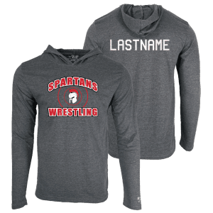Warminster Spartans Custom Heat Press Long Sleeve Hoodie T-Shirt