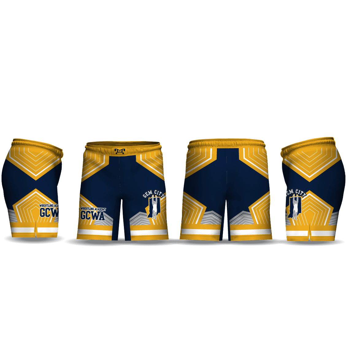 Gem City Gold Men's 9" Fight Short