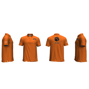 Sharon wrestling Men's Orange Custom Polo