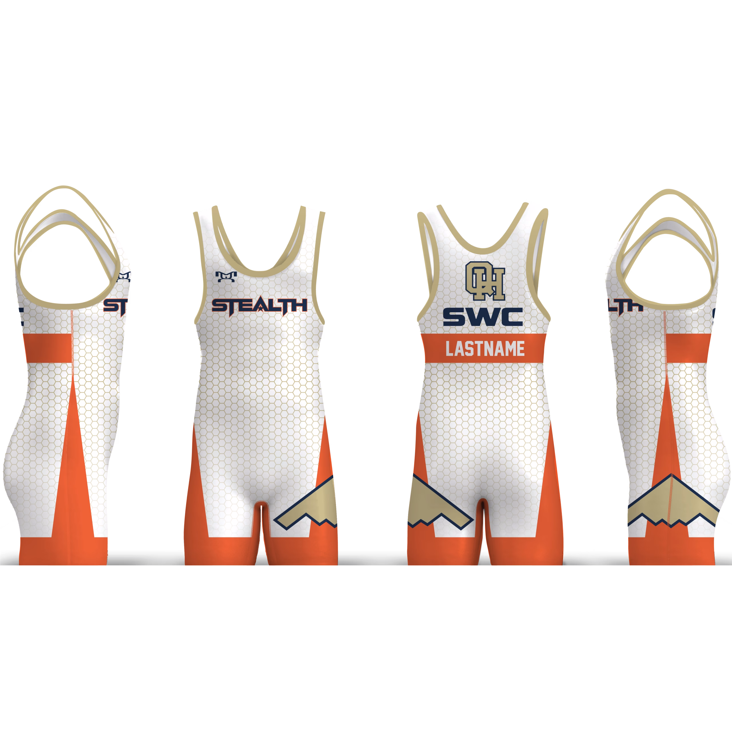 Stealth Wrestling Club ORANGE Men's Singlet