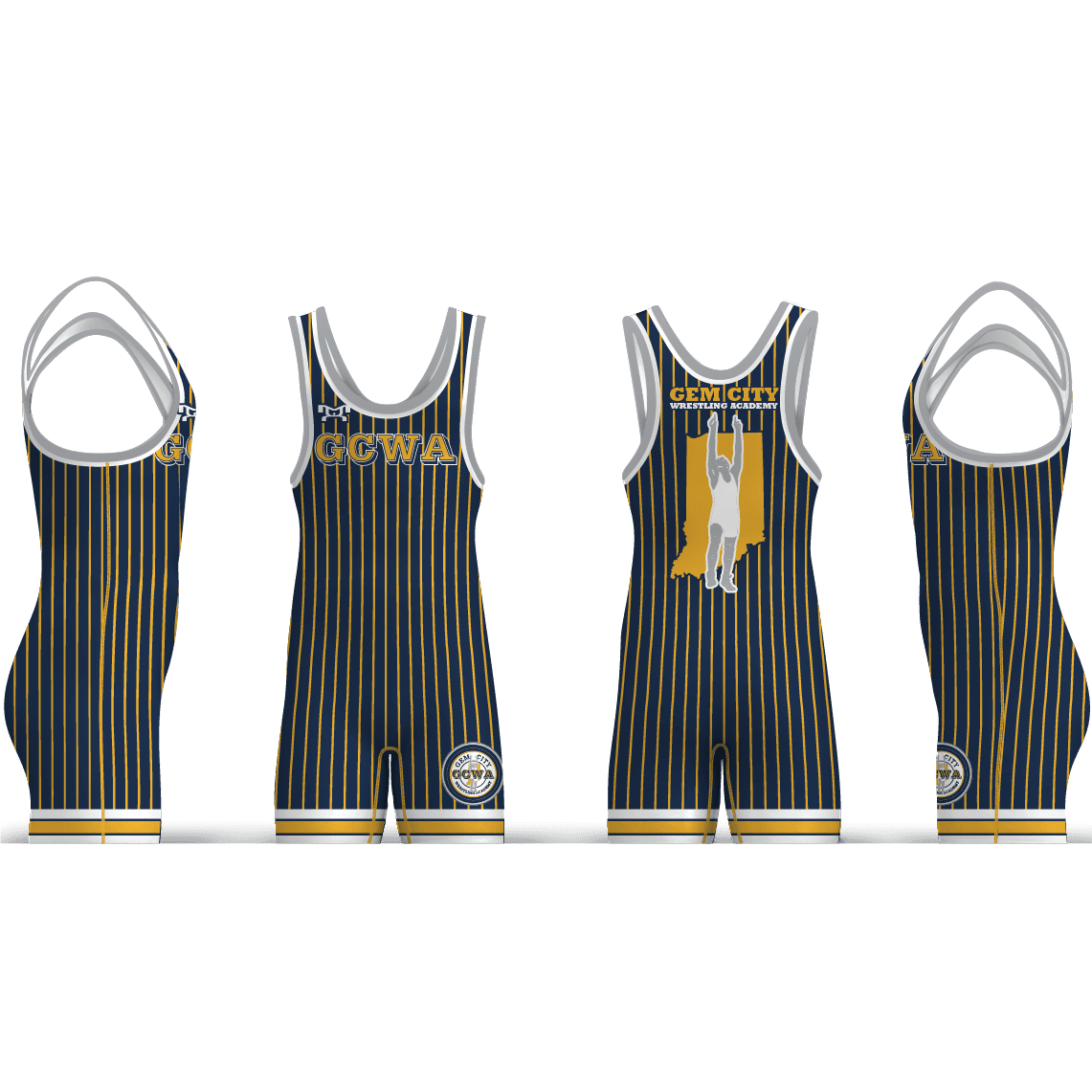 Gem City Navy Men's Singlet