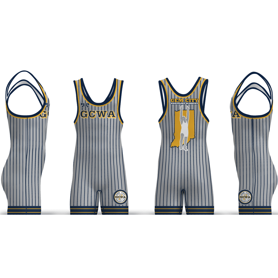Gem City SIlver Men's Singlet