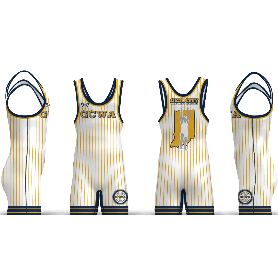 Gem City White Men's Singlet