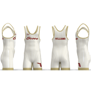 Ocoee Wrestling Cardinal and white pinstripe Men's Singlet