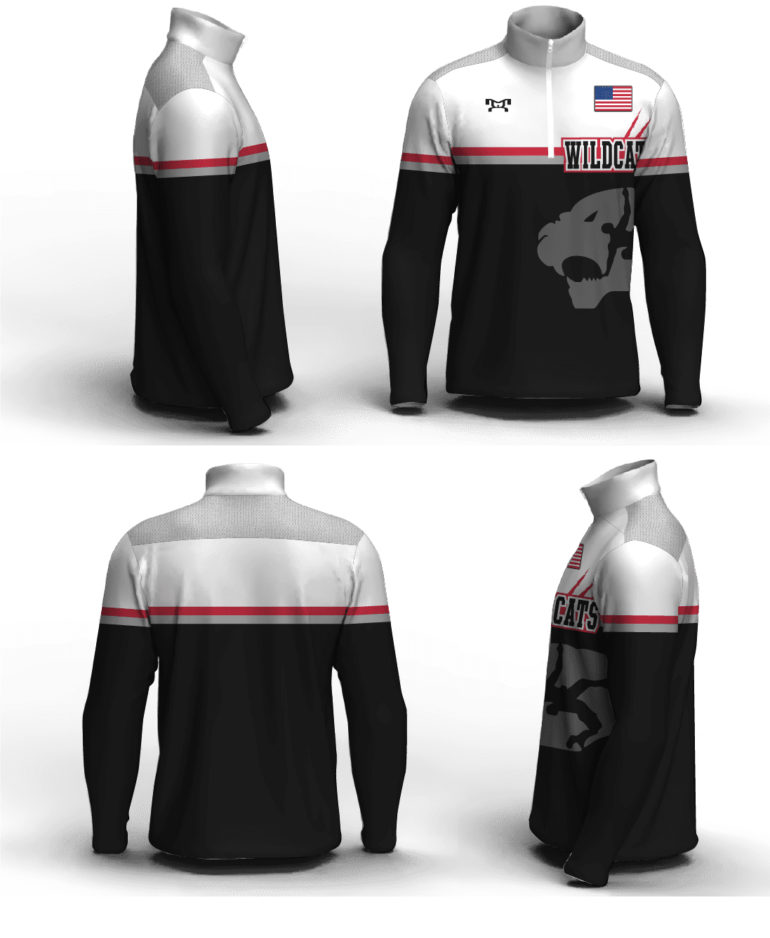 Northwestern Wildcats Youth Wrestling Women's Mid-Weight Quarter Zip