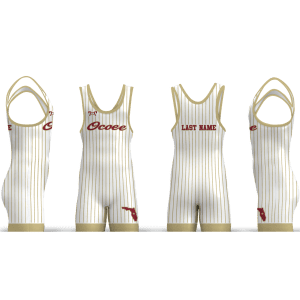 Ocoee Wrestling Cardinal and white pinstripe Men's Singlet