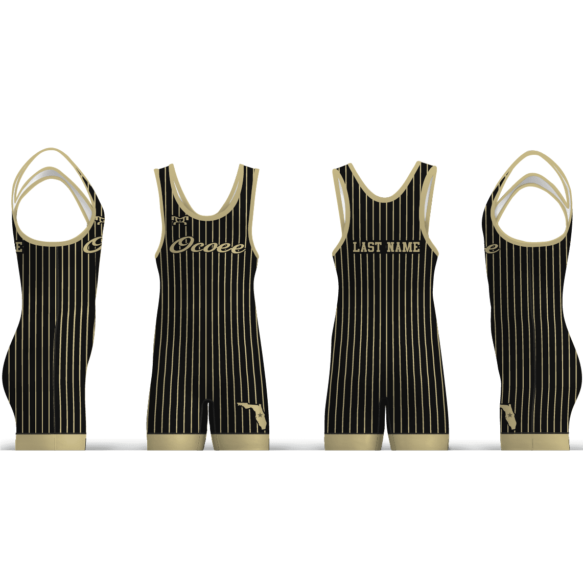 Ocoee Wrestling Vegas pinstripe Men's Singlet
