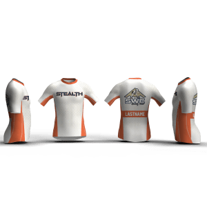 Stealth Wrestling Club ORANGE Men's Compression Short Sleeve Shirt