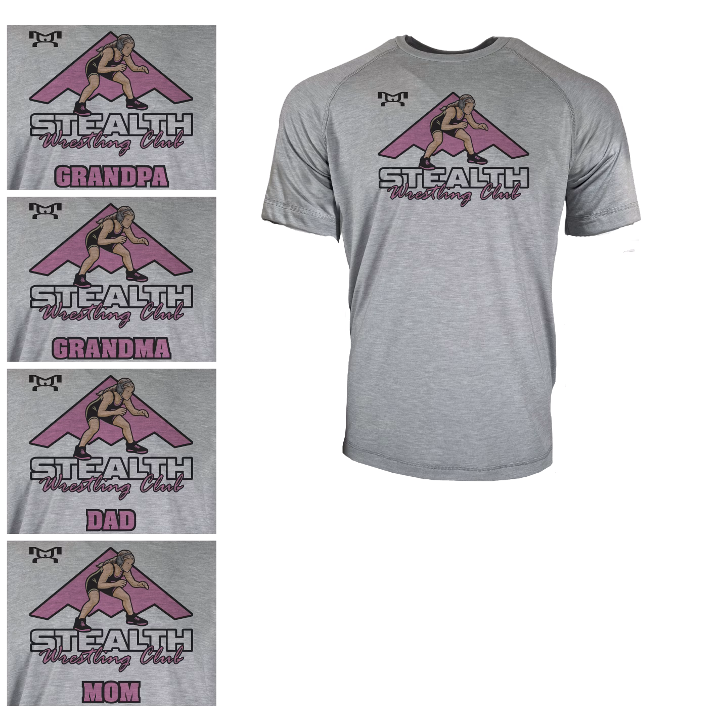 Stealth Wrestling Club PINK Custom Sublimated Decal T-Shirt