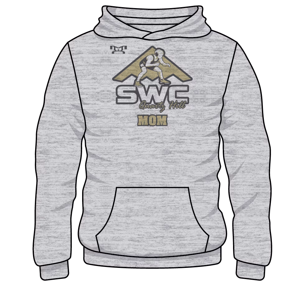 Stealth Wrestling Club GOLDCustom Sublimated Decal Grey Hoodie - Image 2