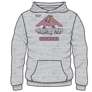 Stealth Wrestling Club PINK Custom Sublimated Decal Grey Hoodie