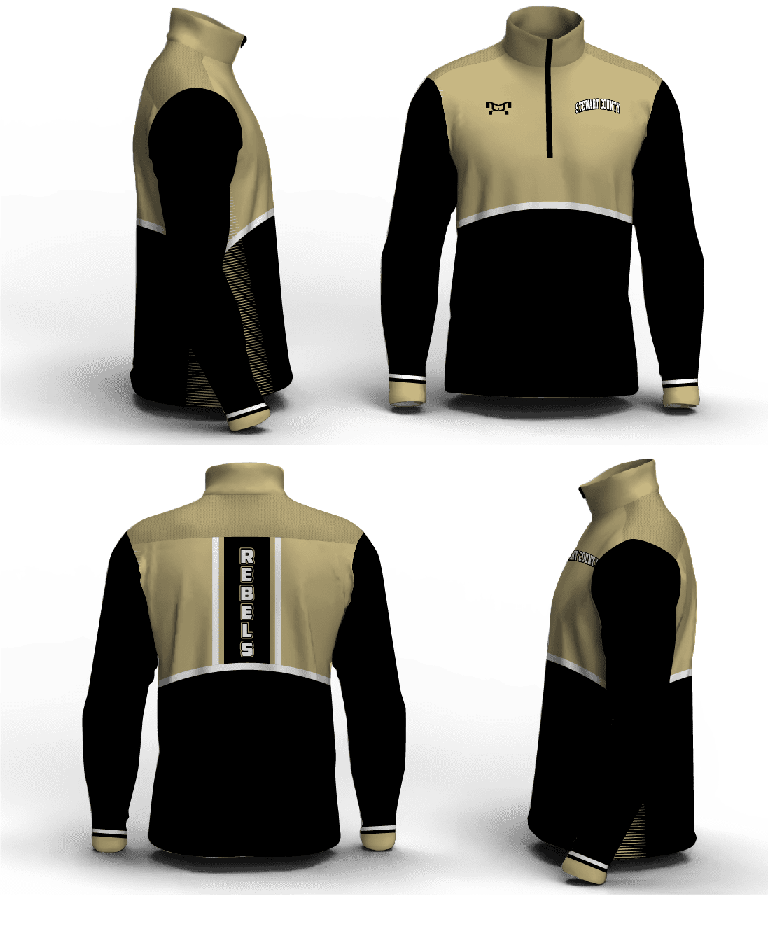Stewart County High School Men's Mid-Weight Custom Quarter Zip