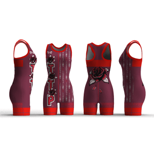Trained To Pin Wrestling Club Red Women's Racerback Singlet