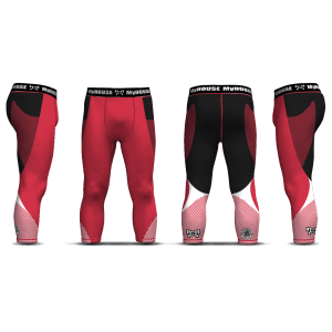 Twin Dragons Red Men's 3/4 Length Leggings