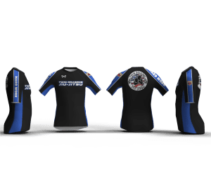 Twin Dragons Blue Men's Compression Short Sleeve Shirt