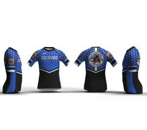 Twin Dragons Blue with Stars Men's Compression Short Sleeve Shirt