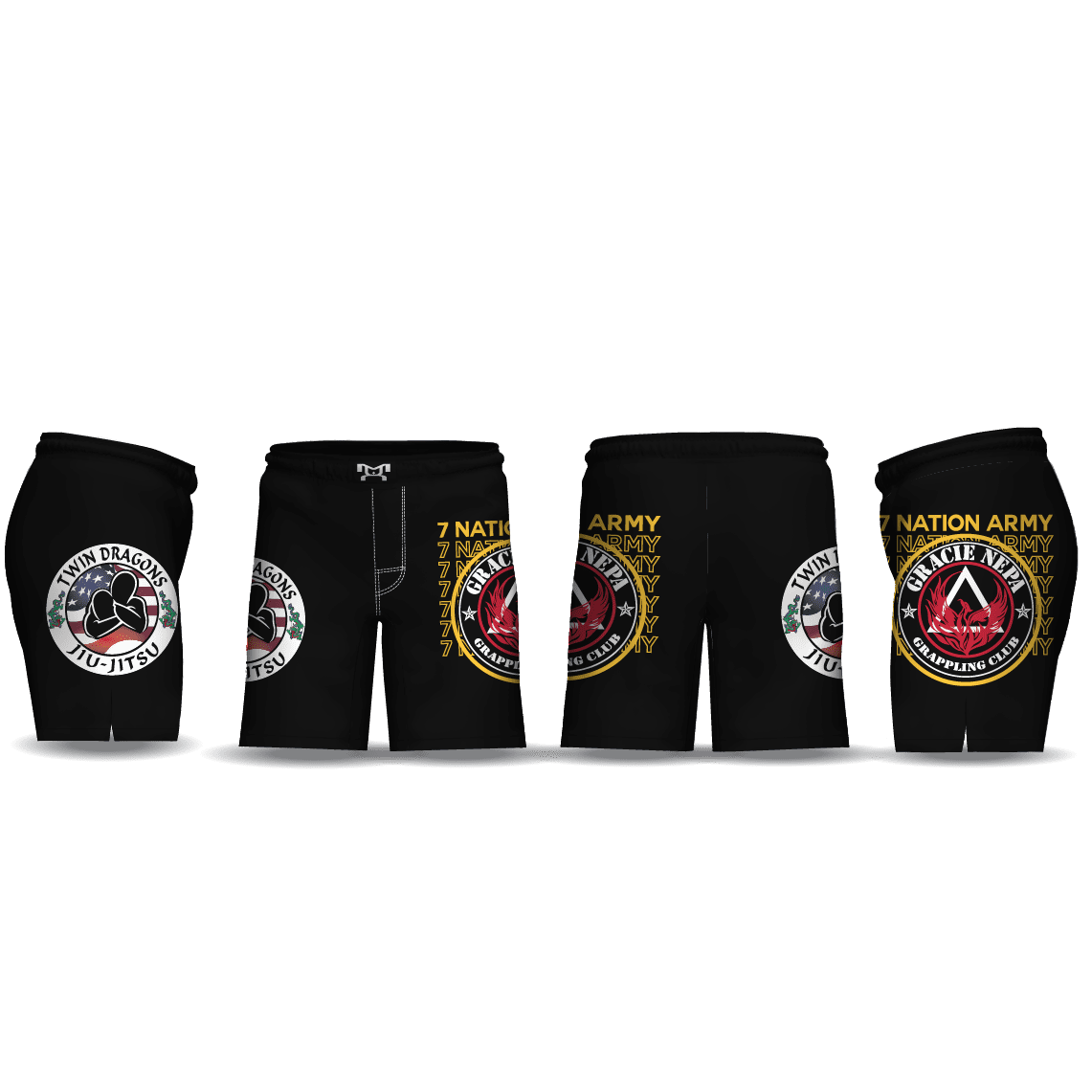 Twin Dragons Men's 9" Fight Short